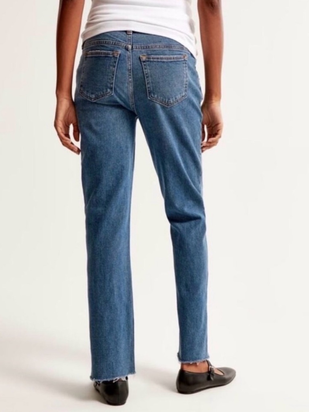 Abercrombie and Fitch The 90s Straight Maternity Jeans Blue Size 34/18 Long - Picture 8 of 14